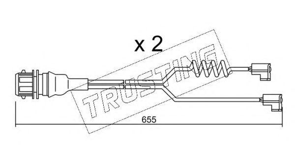 Сигнализатор, износ тормозных колодок SU186K TRUSTING