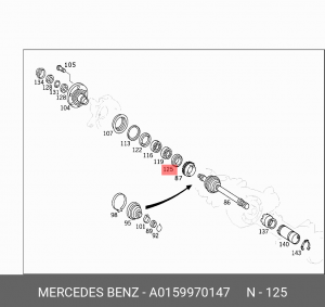Сальник ступицы колеса A 015 997 01 47 MERCEDES BENZ
