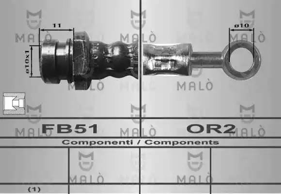 Тормозной шланг 80367 MALO