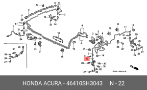Тормозной шланг 46410SH3043 HONDA