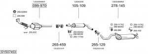 Глушитель выхлопных газов конечный 287143 BOSAL