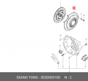 Нажимной диск сцепления 3020005100 SSANG YONG