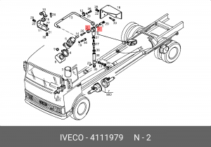 Кронштейн, тормозный шланг 4111979 IVECO