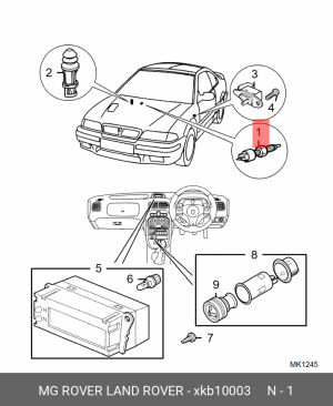 Выключатель фонаря сигнала торможения XKB10003 MG ROVER LAND ROVER
