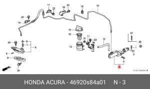 Главный цилиндр, система сцепления 46920S84A01 HONDA