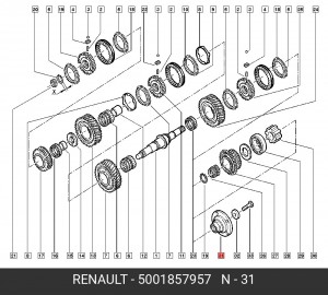 Болт 5001857957 RENAULT