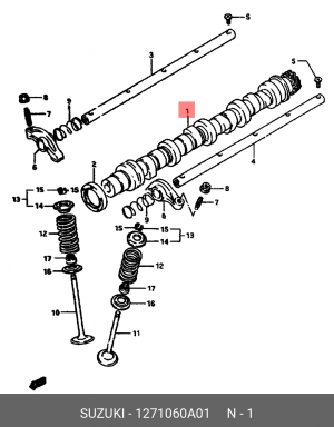 Распредвал 12710-60A01 SUZUKI