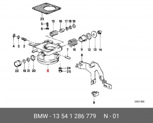 Патрубок дроссельной заслонки 13 54 1 286 779 BMW