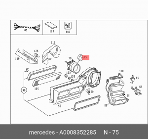 Электромотор отопителя салона A 000 835 22 85 MERCEDES BENZ