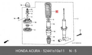 Пружина подвески 52441-S10-A11 HONDA