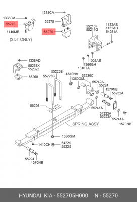 Отбойник амортизатора подвески 552705H000 HYUNDAI KIA