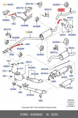 Выпускной трубопровод 4420842 FORD
