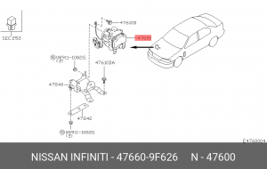 Гидроагрегат, тормозная система 47660-9F626 NISSAN