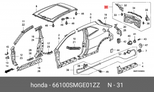 Деталь 66100SMGE01ZZ HONDA