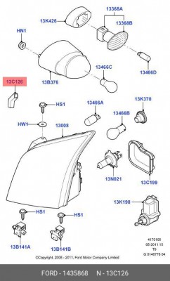 Крепеж для багажника 1435868 FORD