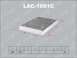 Фильтр салона LAC-1001C LYNXAUTO
