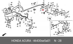 Тормозной шланг 46430SE5A01 HONDA