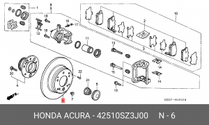 Тормозной диск 42510-SZ3-J00 HONDA