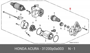 Стартер 31200P0A003 HONDA
