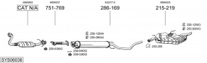 Средний глушитель выхлопных газов 278355 BOSAL