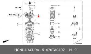 Опора амортизатора подвески 51676TA0A02 HONDA