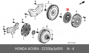 Диск сцепления 22200P3Y005 HONDA