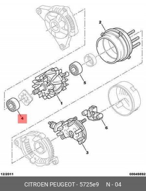 Подшипник 5725 E9 CITROEN PEUGEOT