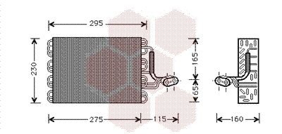 Испаритель, кондиционер 5800V168 VAN WEZEL