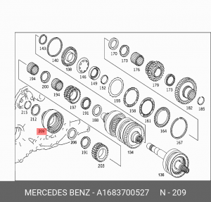 Ступица колеса A 168 370 05 27 MERCEDES BENZ
