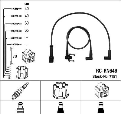 Ккомплект проводов зажигания 7151 NGK NTK