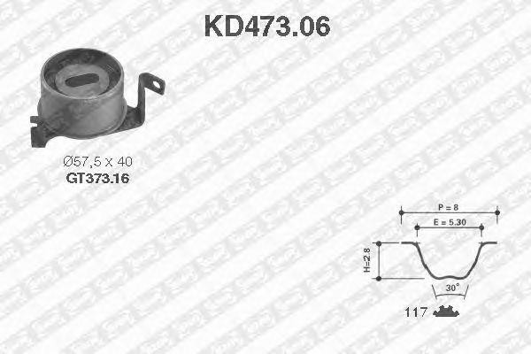 Комплект ремня ГРМ KD473.06 NTN SNR