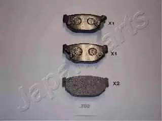 Комплект тормозных колодок, диско PP-700AF JAPAN PARTS GROUP
