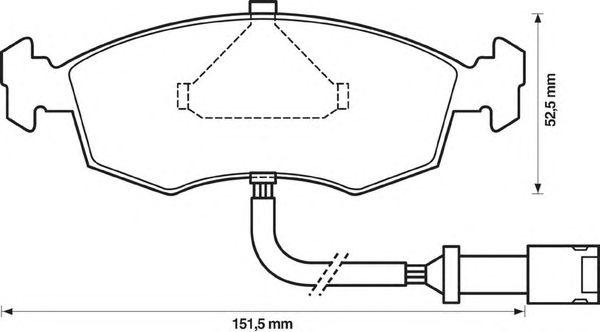 Комплект тормозных колодок, диско 571351B BENDIX JURID