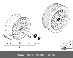 Диск колеса 36 11 1 092 209 BMW