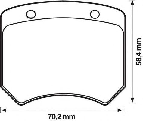 Комплект тормозных колодок, диско 571802B BENDIX JURID