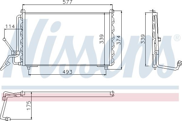 Конденсатор, кондиционер 94007 NISSENS