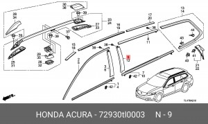 Накладка двери 72930TL0003 HONDA