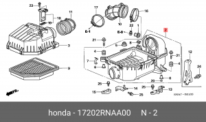 Корпус воздушного фильтра 17202RNAA00 HONDA