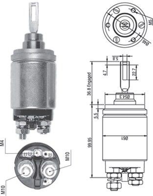 Тяговое реле, стартер 940113050259 MAGNETI MARELLI