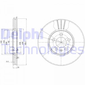 Тормозной диск BG2729 DELPHI