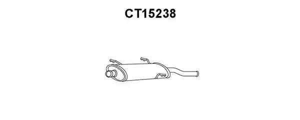 Глушитель выхлопных газов конечный CT15238 VENEPORTE
