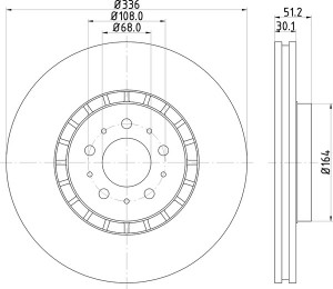 Тормозной диск MDC1613 MINTEX