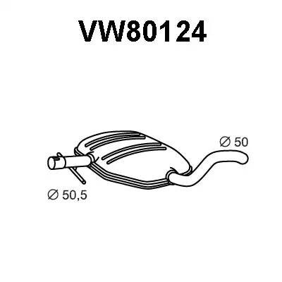 Предглушитель выхлопных газов VW80124 VENEPORTE