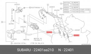 Свеча зажигания 22401-AA210 SUBARU