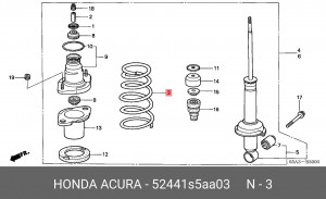Пружина ходовой части 52441S5AA03 HONDA