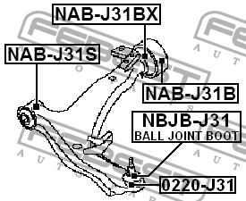 Опора шаровая подвески 0220-J31 FEBEST