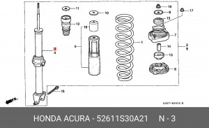 Амортизатор 52611S30A21 HONDA