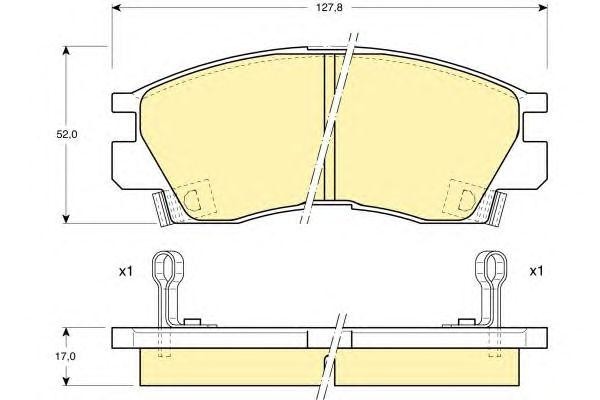 Комплект тормозных колодок, диско 6109989 GIRLING