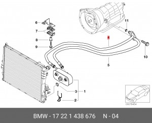 Трубопровод 17 22 1 438 676 BMW