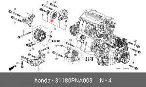 Ролик ремня приводного 31180-PNA-003 HONDA